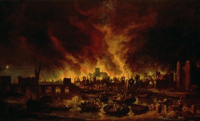 Der Große Brand von London im Jahr 1666 von Lieve Verschuier